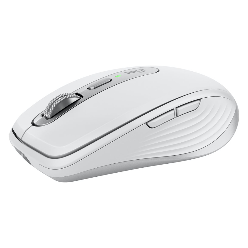 Logitech MX Anywhere 3S Mouse - RF Wireless + Bluetooth - Laser - 8000 DPI - Pale Grey