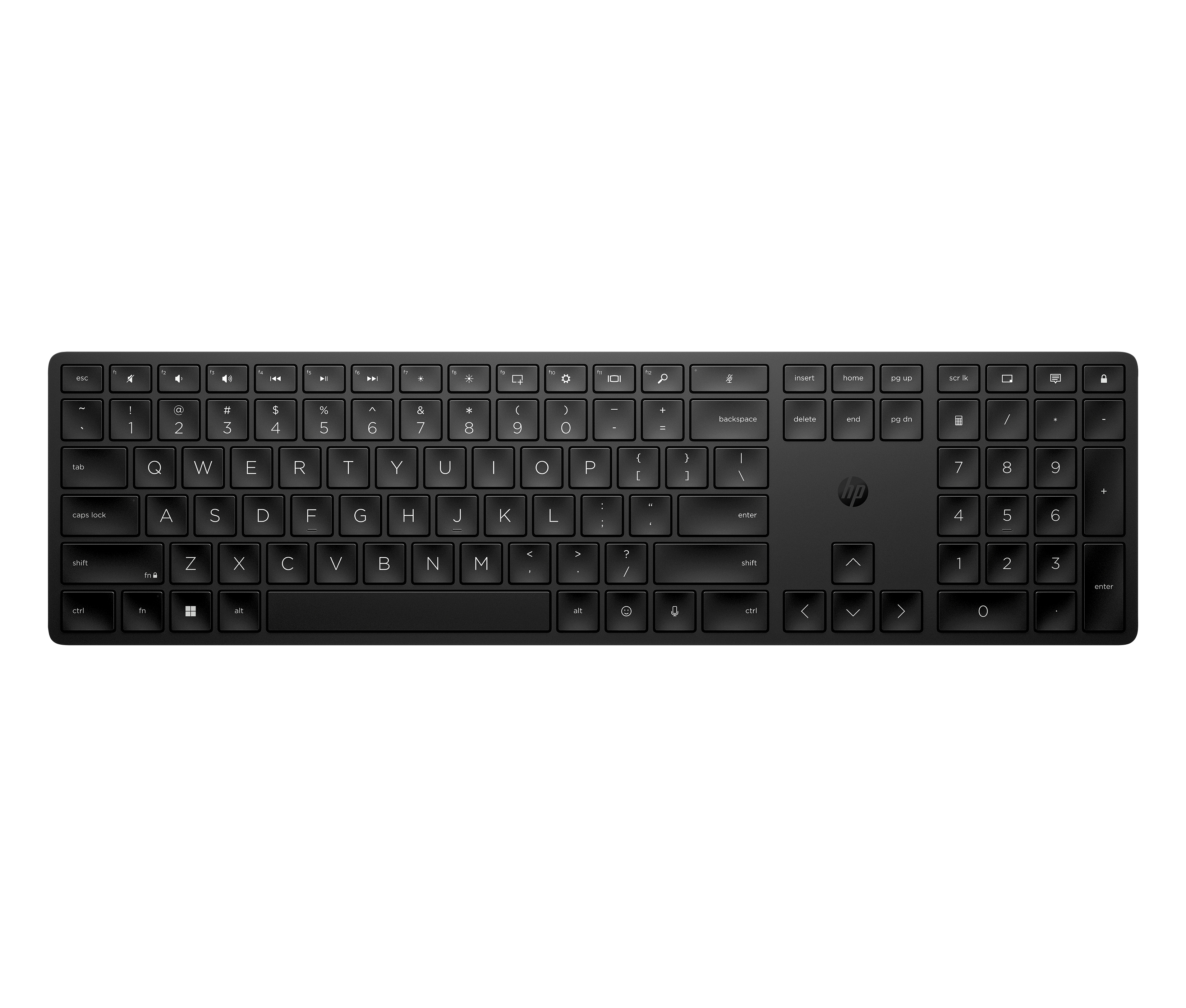 HP 455 Programmable Wireless Keyboard - Sanitizable - Black - US ENG