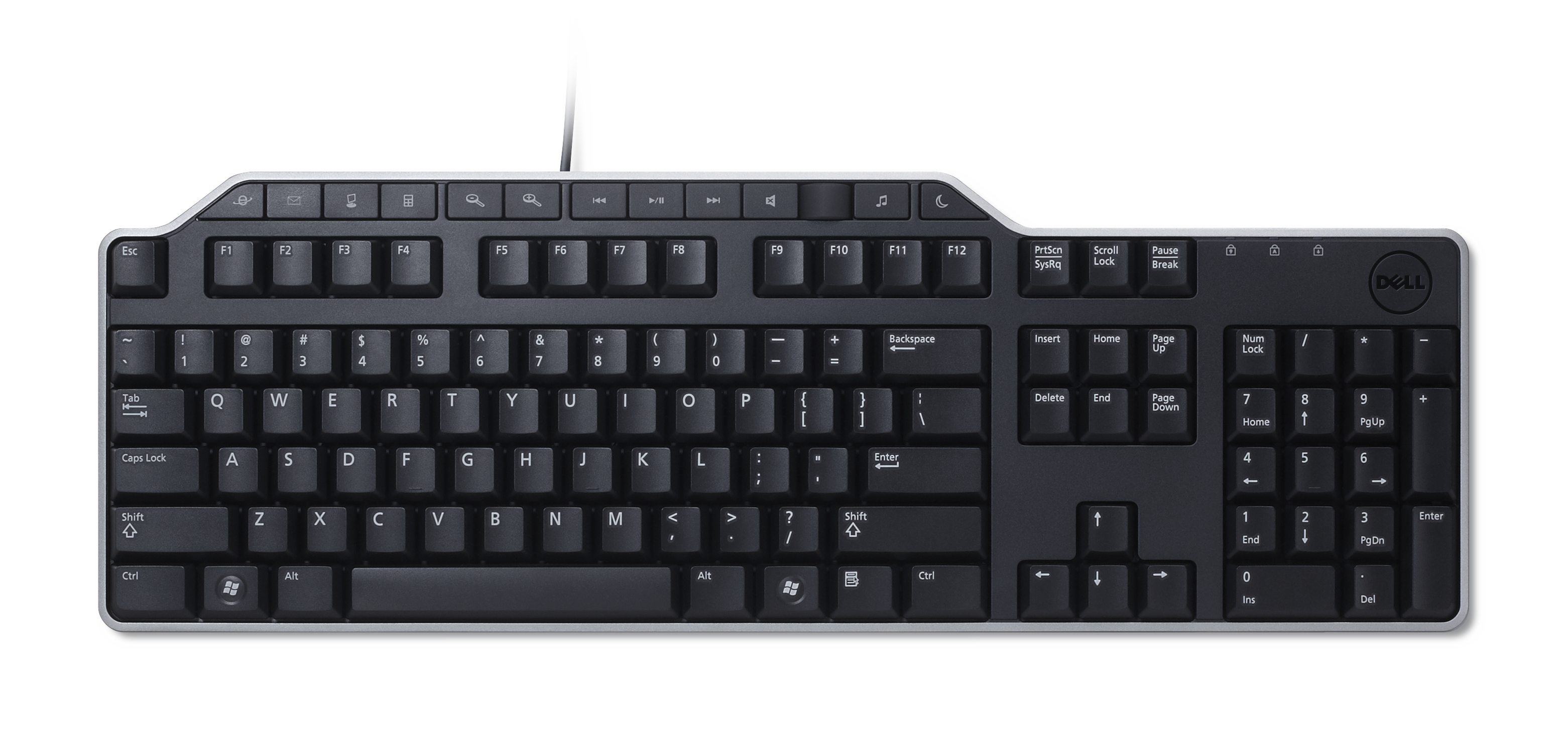 Dell Keyboard : US/Euro (QWERTY) Dell KB-522 Wired Business Multimedia USB KeyboardBlack