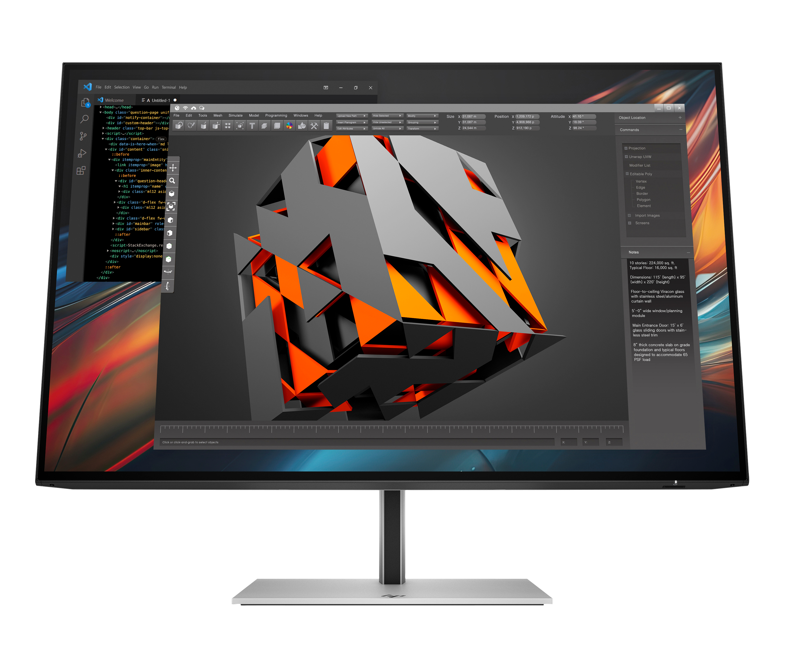 HP 724pu Series 7 Pro WUXGA Charging Monitor - 24" 1920x1200 WUXGA 350-nit 100Hz AG - IPS