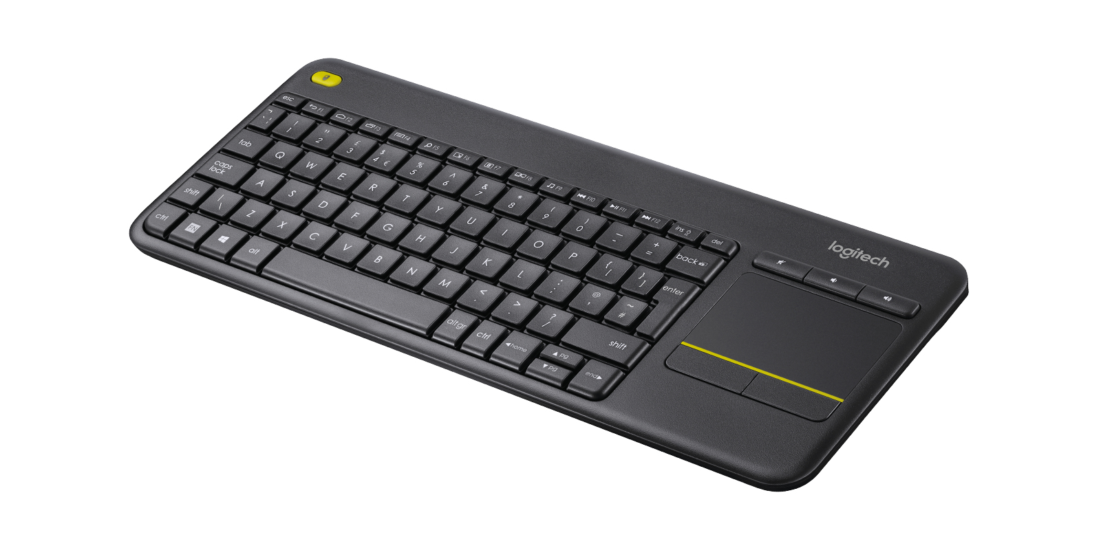 LOGITECH Wireless Touch Keyboard k400 Plus - INT BLACK