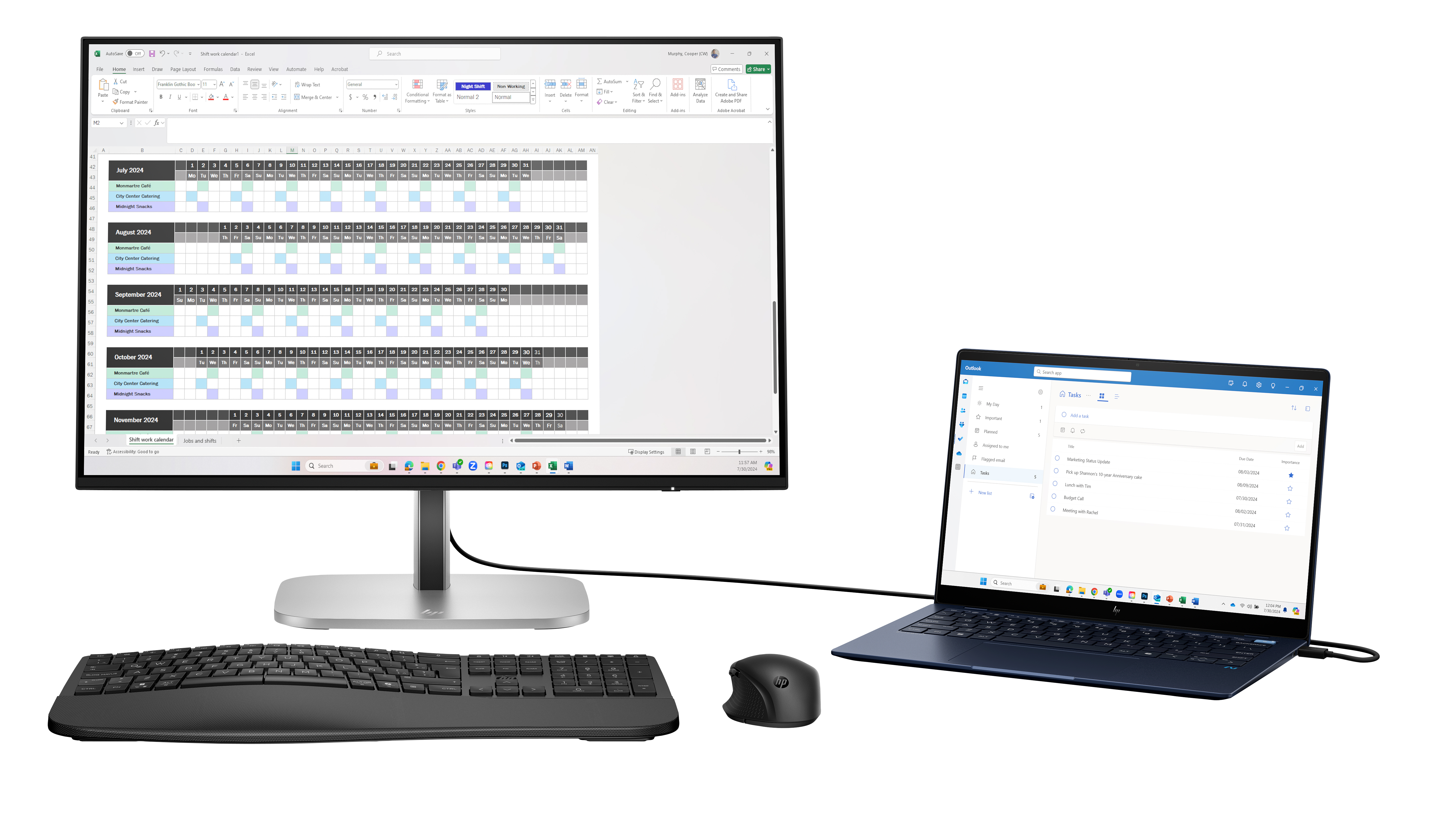HP 524pn Series 5 Pro WUXGA Monitor - 24" 1920x1200 WUXGA 350-nit 100Hz AG - IPS