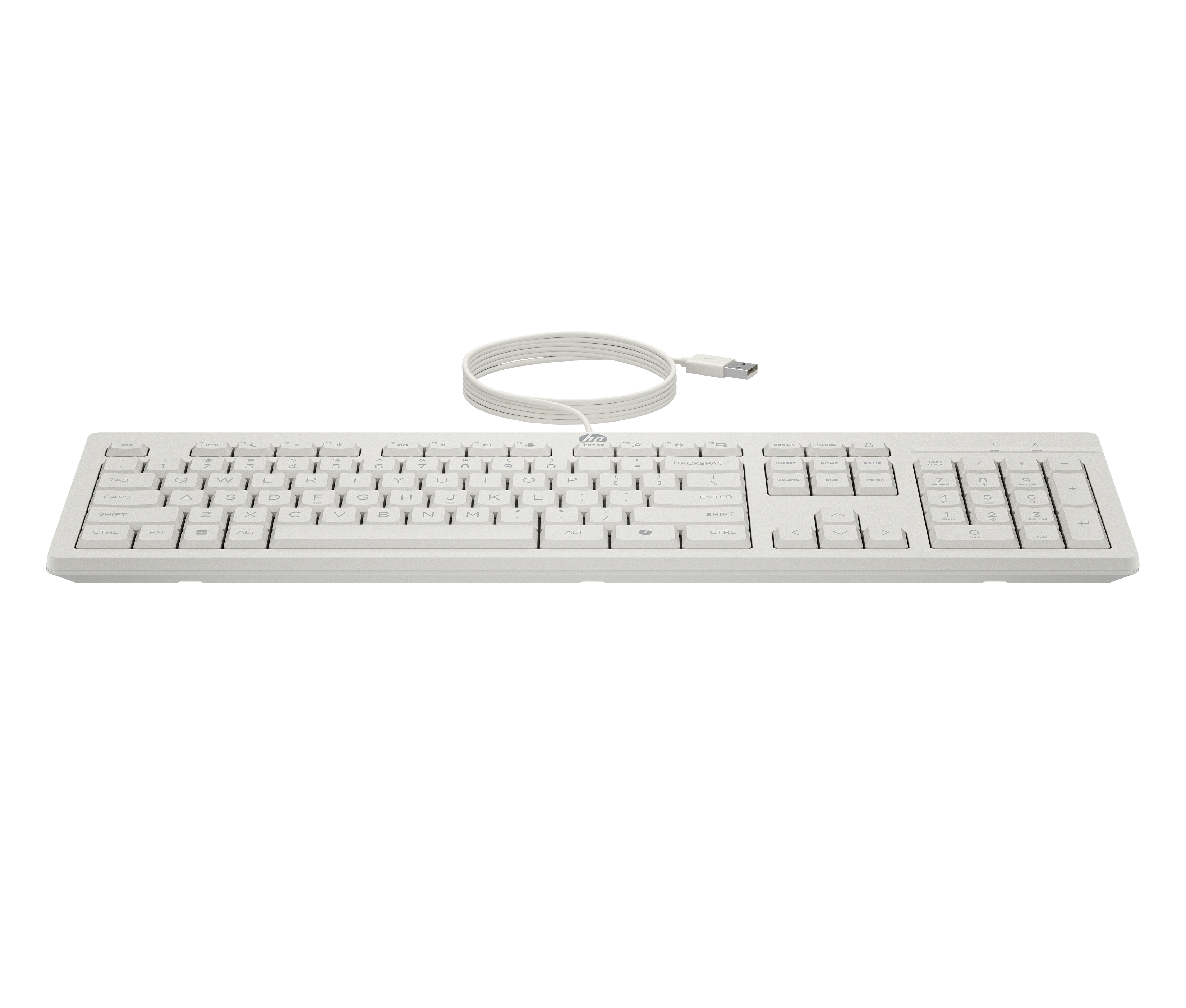 HP 225 G2 USB Wired Mouse Keyboard Combo - Copilot Key - Cashmere White - ESTONIAN
