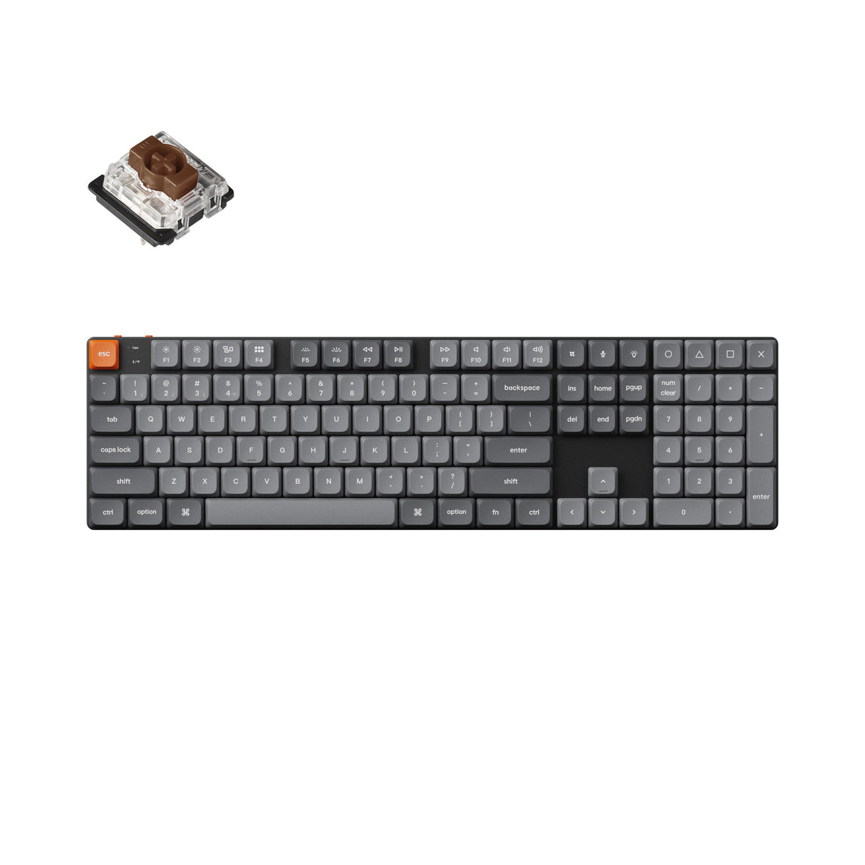 Keychron K5 Max RGB - US Layout - Hot-Swappable Low Profile Gateron Brown Wireless
