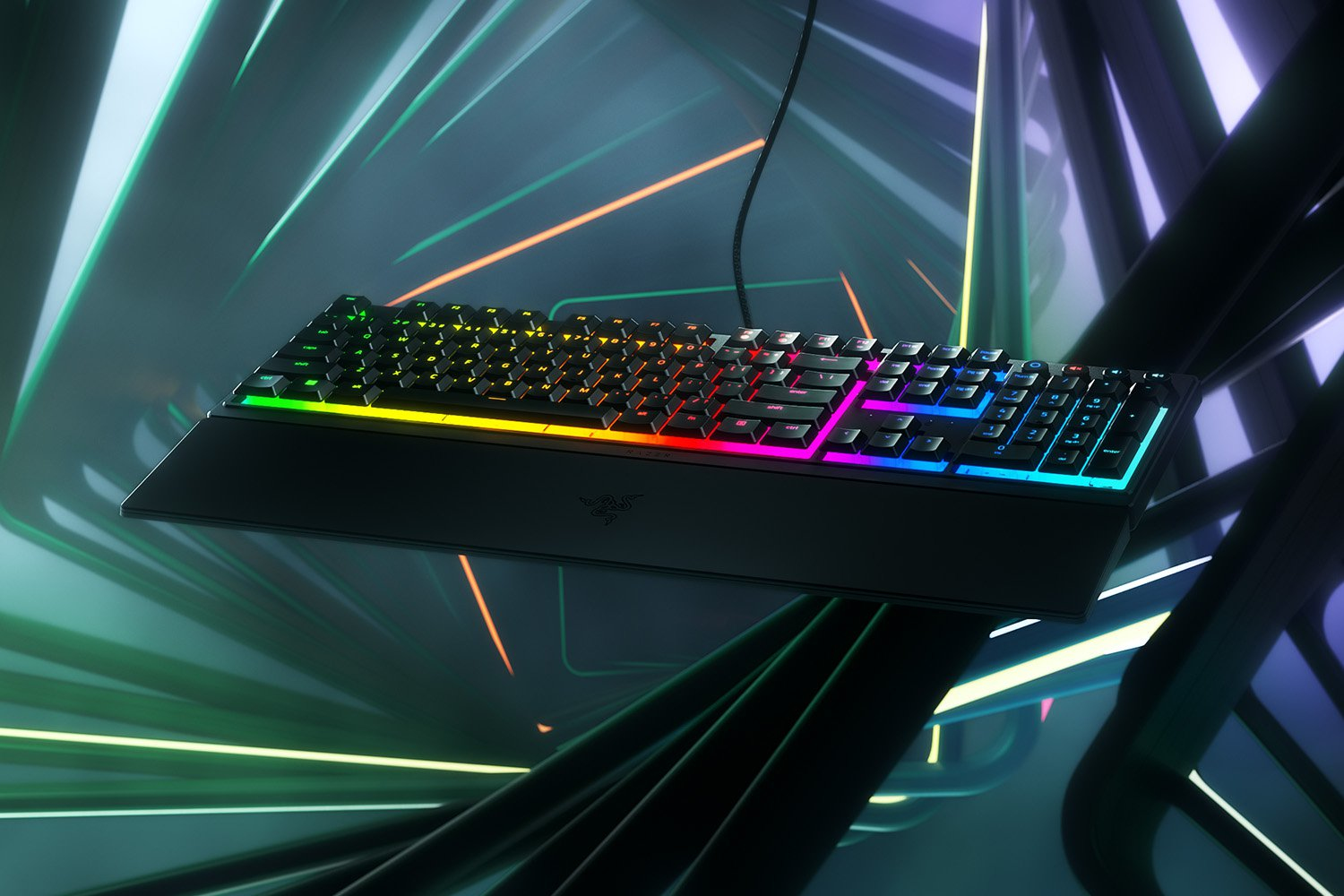 Razer Ornata V3 Wired Gaming keyboard - USB - RGB LED - US - Mecha-membrane switch - Black