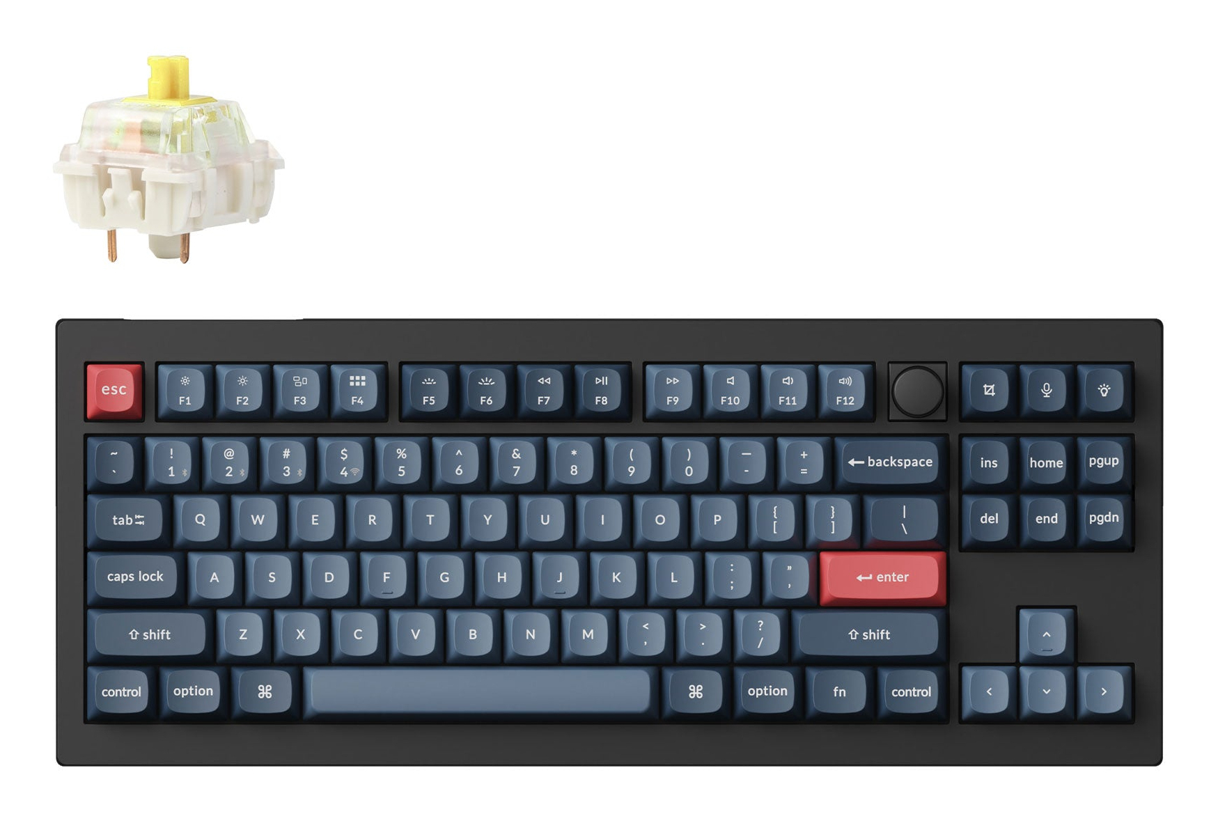 Keychron V3 Max RGB - US Layout - Hot-Swappable Gateron Jupiter Banana Wireless Keyboard