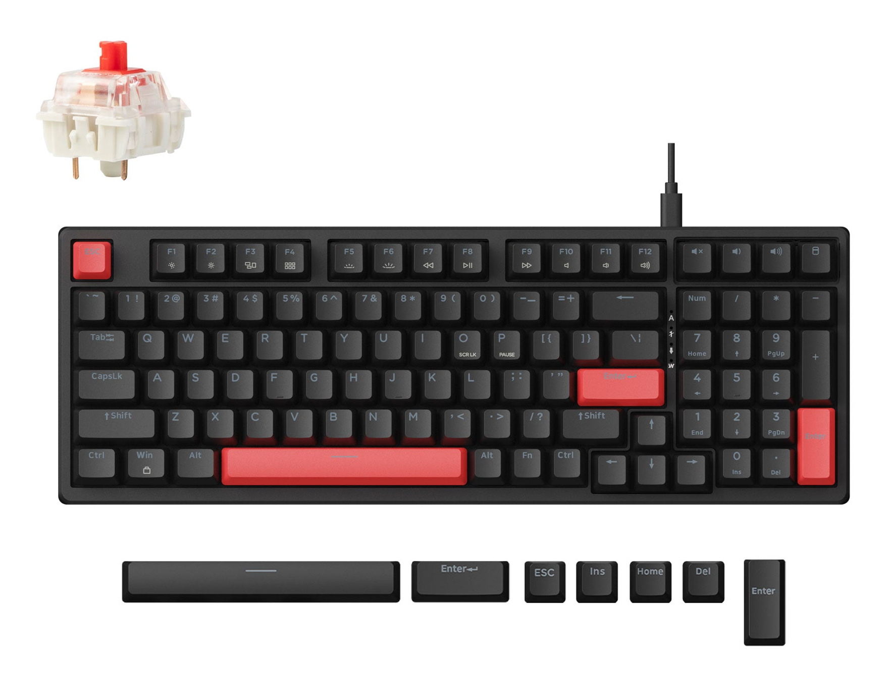 Lemokey X5 - US Layout - Red Switch Keyboard