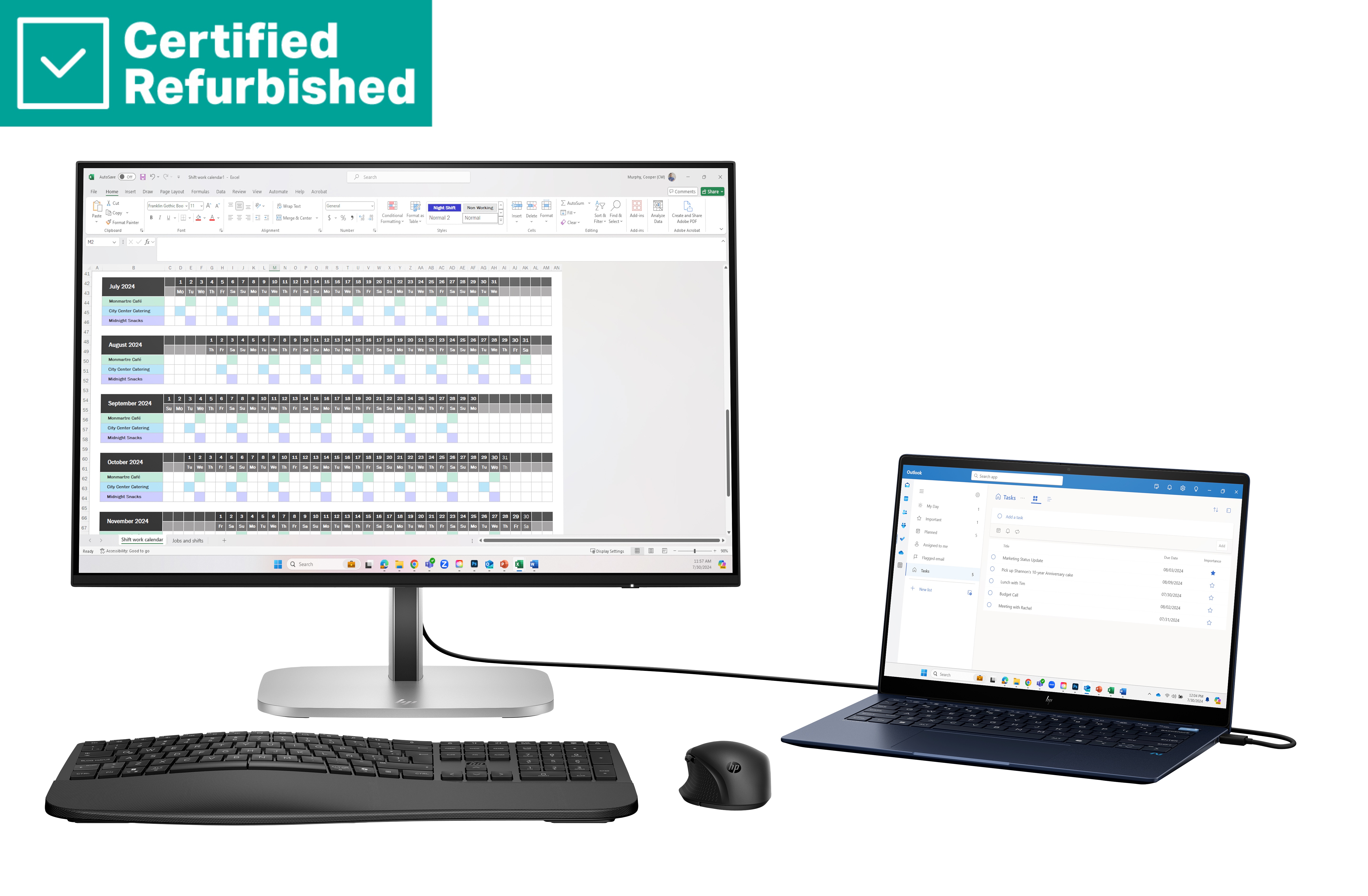 RENEW SILVER HP 524pn Series 5 Pro WUXGA Monitor - 24" 1920x1200 WUXGA 350-nit 100Hz AG